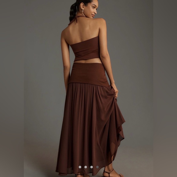 Anthropologie Drop Yoke-Waist Maxi Skirt - Picture 3 of 11